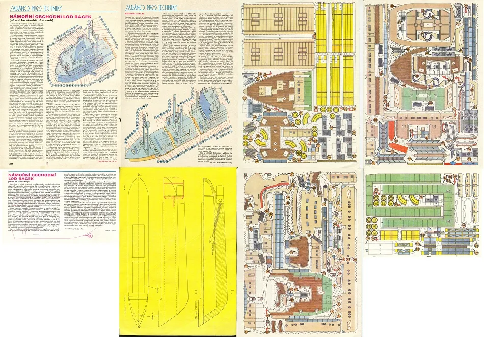 Papierový model Námorná obchodná loď Racek